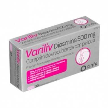 Variliv Diosmina 500 mg 30 comprimidos recubiertos Cinfa - 1