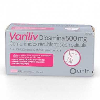 Variliv Diosmina 500 mg 60 comprimidos recubiertos Cinfa - 1