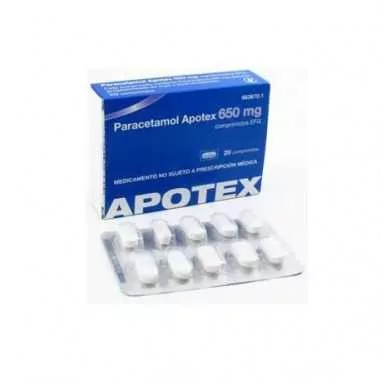 Paracetamol Apotex Efg 650 mg 20 Comprimidos Aurovitas spain s.a.u. - 1