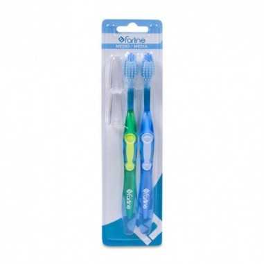 Cepillo Dental Farline Medio Pack 2 U Farline - 1