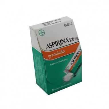Aspirina 500 mg 10 sobres granulado Oral Bayer hispania s.l. - 1