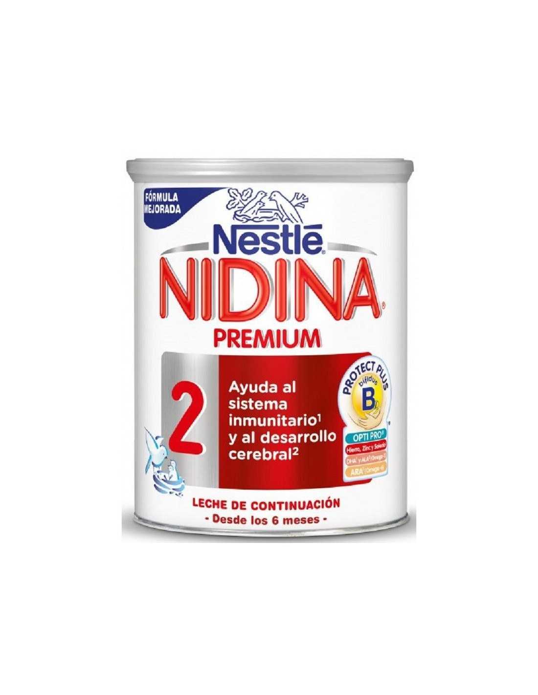 Leche en polvo fórmula infantil Nidina 2 lata 800 g