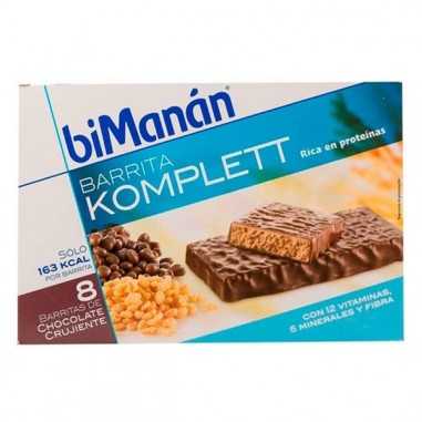 Bimanan Barritas Chocolate Crujiente 8 Unid Nutrition & sante - 1