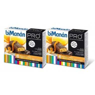 Bimanan Pro Barritas de Chocolate Naranja (6uds) Nutrition & sante - 1