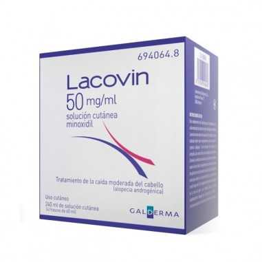 Lacovin 50 mg/ml solución Cutánea 4 Frascos 60 ml Galderma - 1
