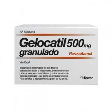 Gelocatil 500 mg 12 sobres granulado Oral Ferrer internacional - 1