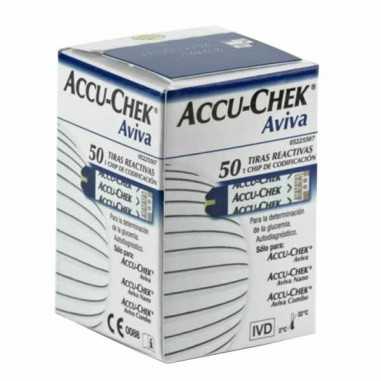 Accu-chek Aviva 50 U Tiras Glucemia Roche diabetes - 1