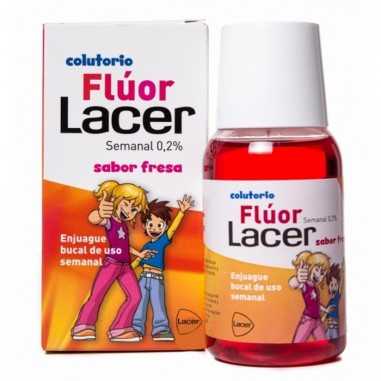 Flúor Lacer Semanal Colurio Fresa 100 ml Lacer - 1