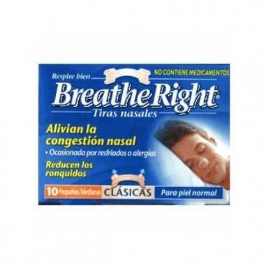 Tiras Nasales Breathe Right Clásica Peq/Med 10 U Reva health - 1