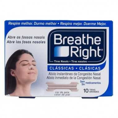 Breathe Right Clasica Grande 10 U Congestión Nasal Reva health - 1