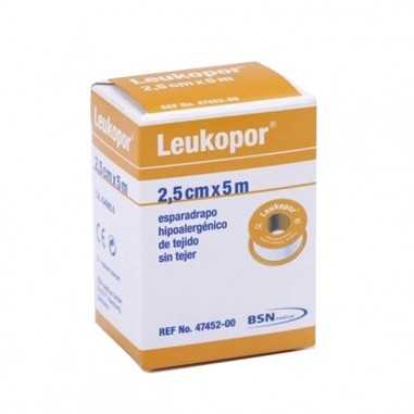 Leukopor 5 x 2,5 Esparadrapo Hipoalergénico Papel Bsn medical - 1