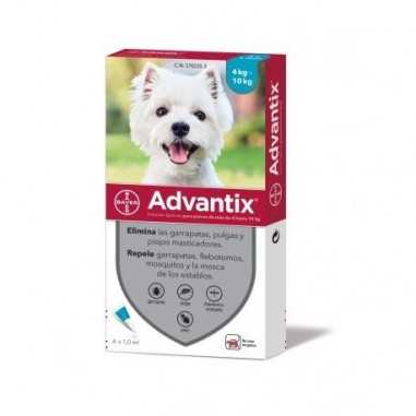 Advantix para Perros de 4-10 Kg 4 Pipetas (1ml) Bayer - 1
