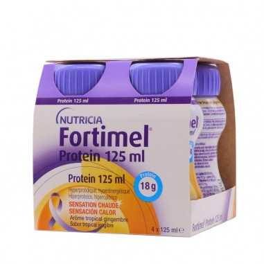 Fortimel Protein 4 Botellas 125 ML Sabor Tropical Jengibre Nutricia - 1