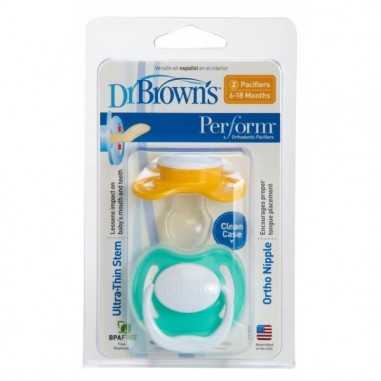 Chupete Dr Brown´s Perform Colores T1 (2uds) Bebe innova - 1