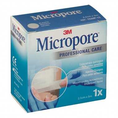 Micropore Bl 5 x 2,5 Esp, Papel Hipoalérgico 3m españa - 1