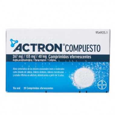 Actron Compuesto 267 mg/133 mg/40 mg 20 comprimidos Efervescentes Bayer hispania s.l. - 1