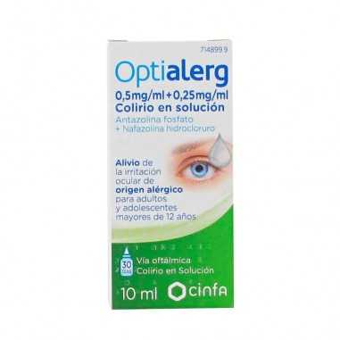 Optialerg 5 mg/ml + 0,25 mg/ml Colirio en solución 1 Frasco 10 ml Cinfa - 1