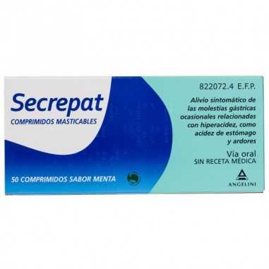 Secrepat 50 comprimidos Masticables (sabor Menta) Angelini farmacéutica - 1